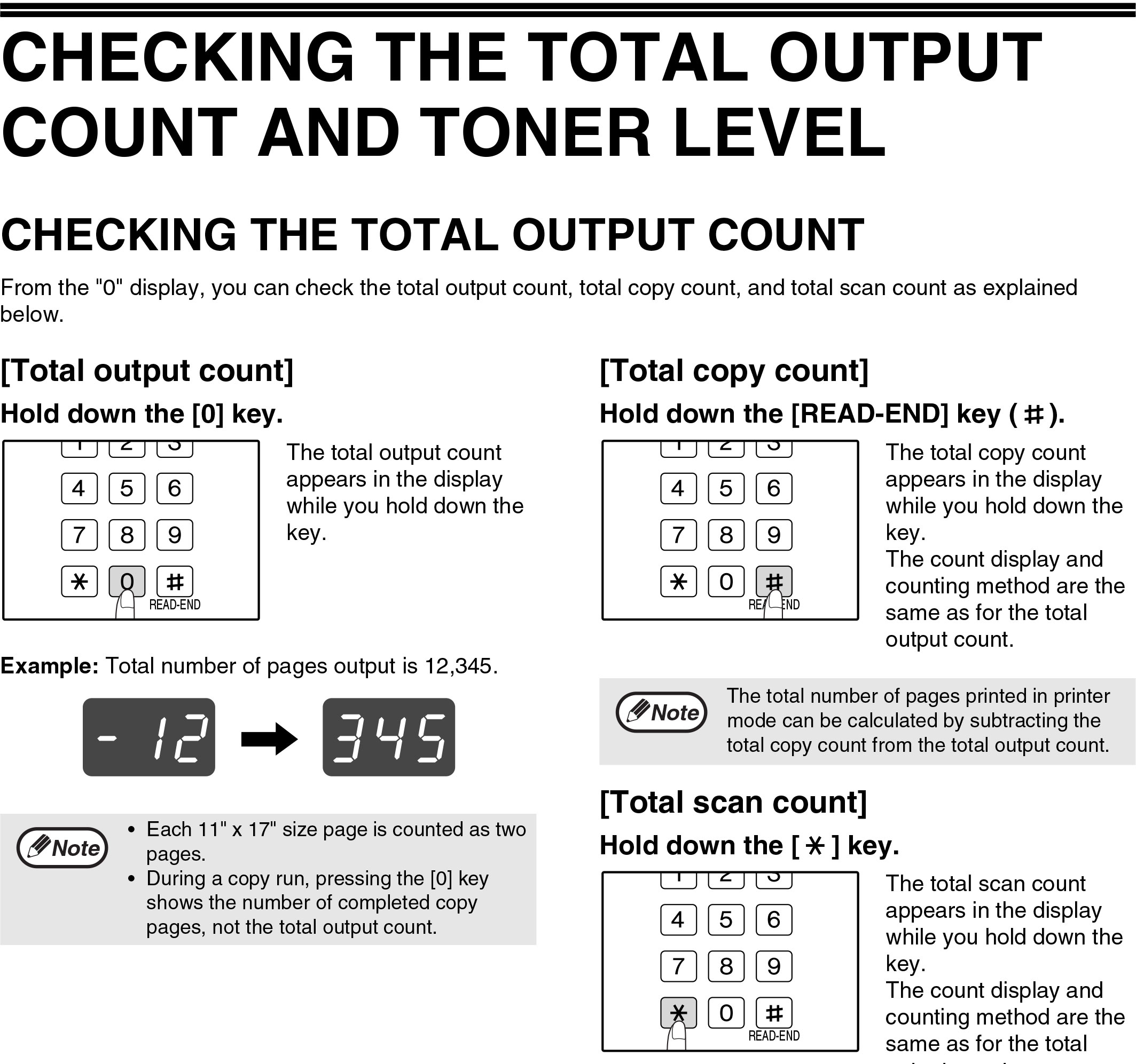 Checking The Total Output Count